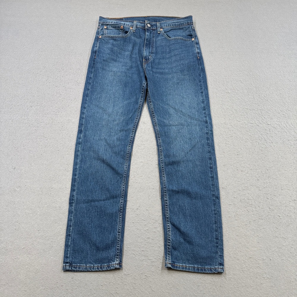 Levi's 505 Jeans Men's 34x32 Blue Denim Straight Leg Original Fit Medium Wash